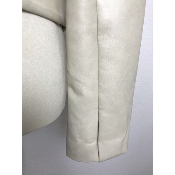 7 For All Mankind Jacket Vegan Leather Double Breast - Picture 9 of 10